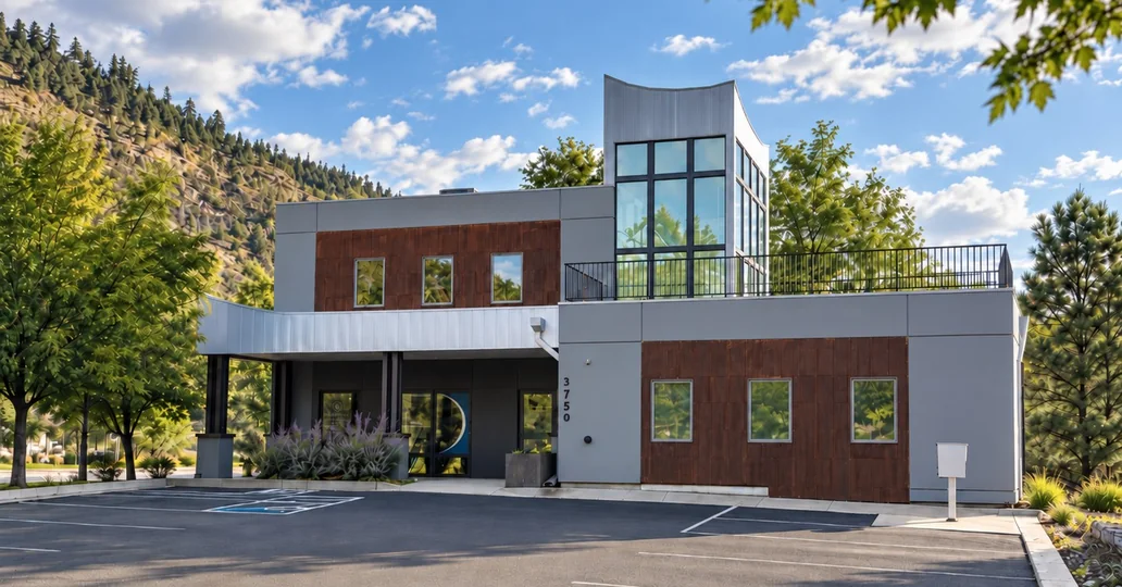 Office building housing the Hello Hearing Studios hearing clinic in Durango, Colorado