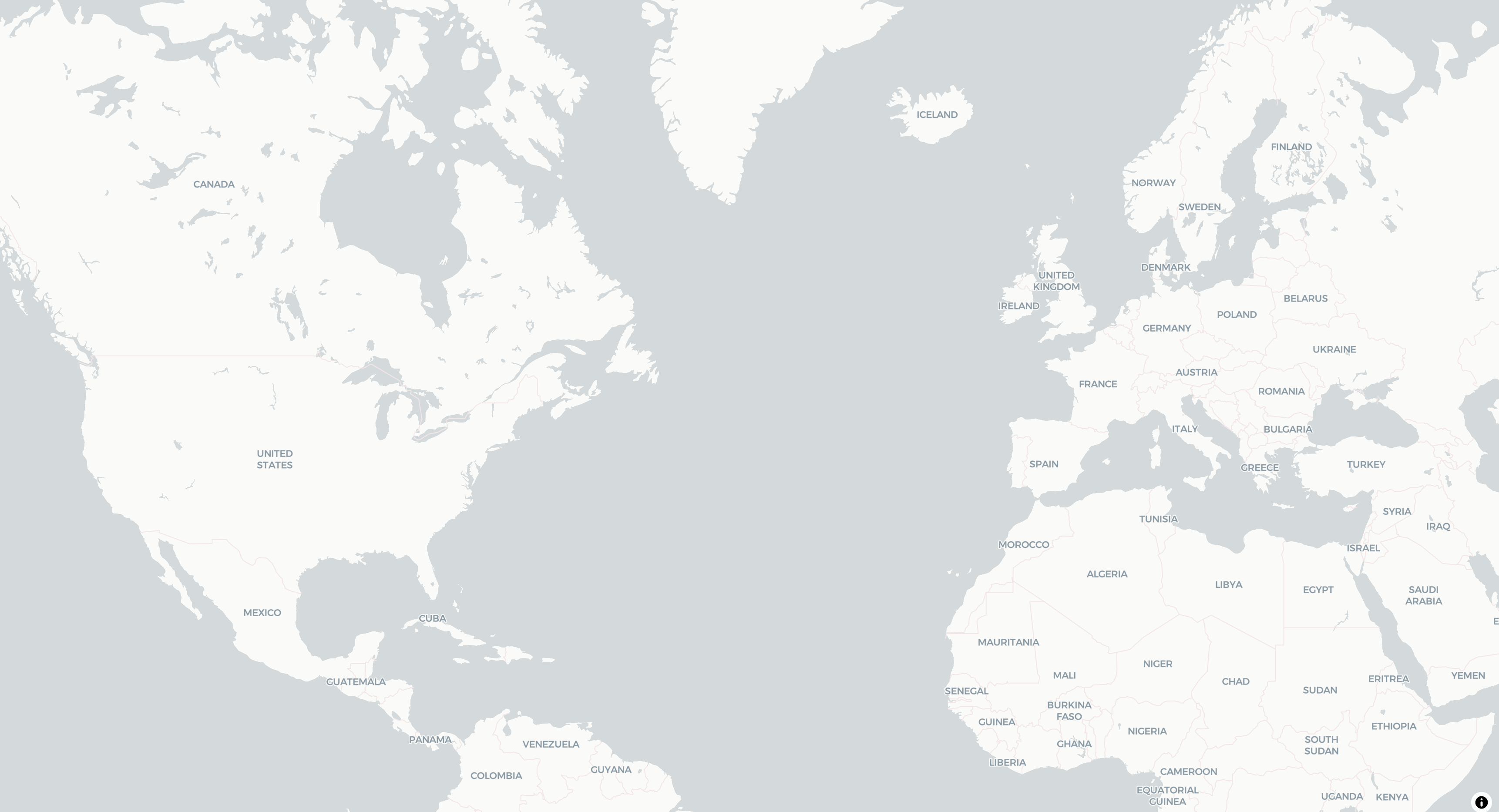 World map with Premium Positioning office locations