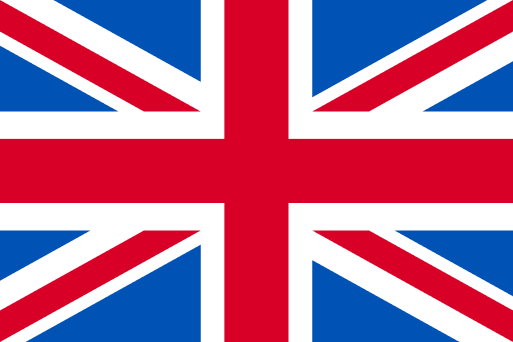 The national flag of the United Kingdom, featuring a red cross edged in white over a blue field with diagonal red and white stripes.