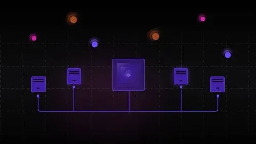 Diagrams of a workflow with different boxes connecting on a line.