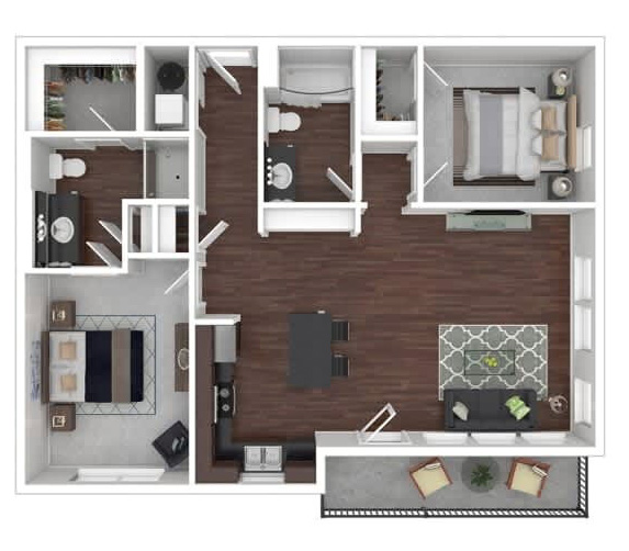 2x2 floor plan 1065 square feet 