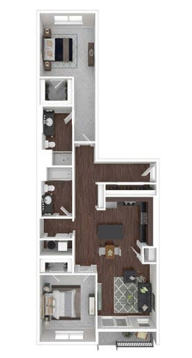 2x2 floor plan 1139 square feet