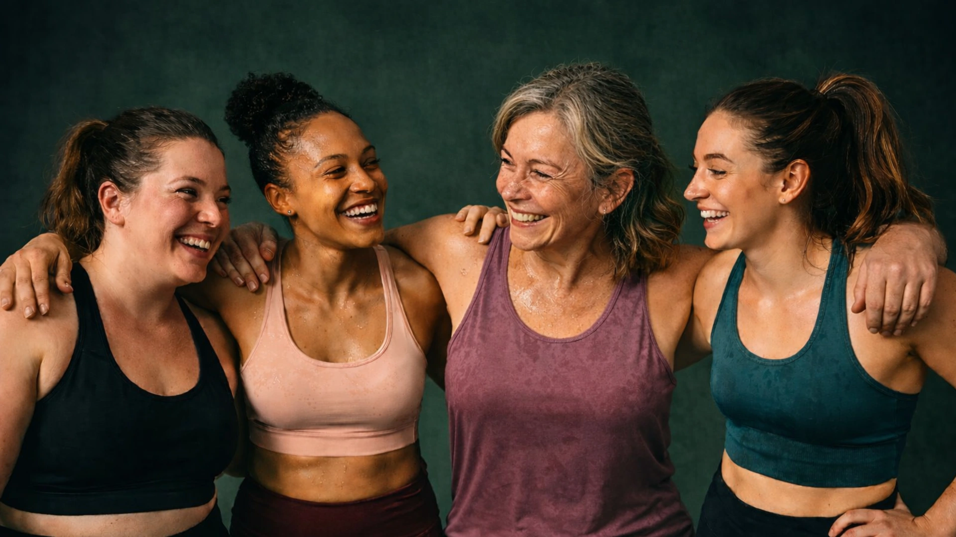 Group of women celebrating a workout together at Bounc'd NQ in Earlville, QLD, showcasing a supportive fitness community.