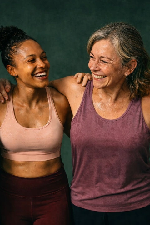Group of women celebrating a workout together at Bounc'd NQ in Earlville, QLD, showcasing a supportive fitness community.