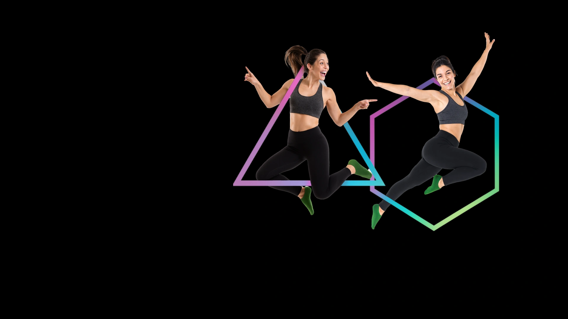 Woman jumping with excitement to represent fun, low-impact group fitness classes at Bounc'd NQ in Earlville, QLD.
