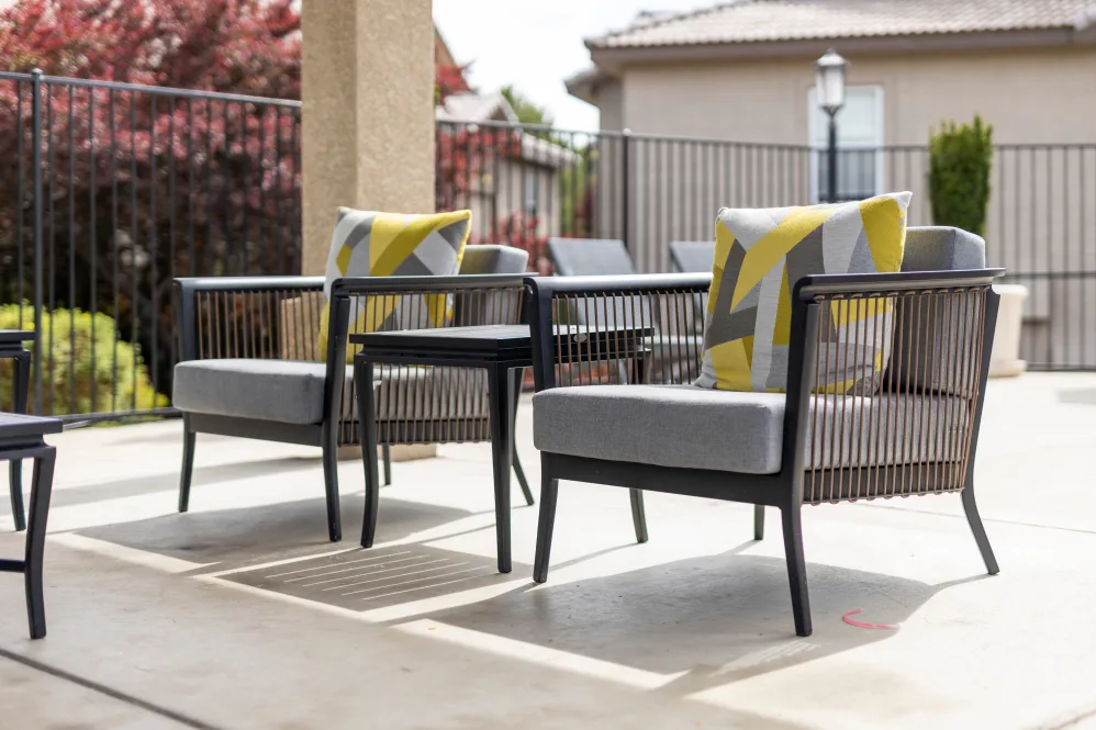Pool seating area