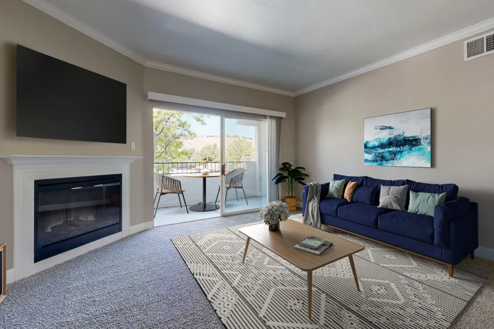 Living room with furniture