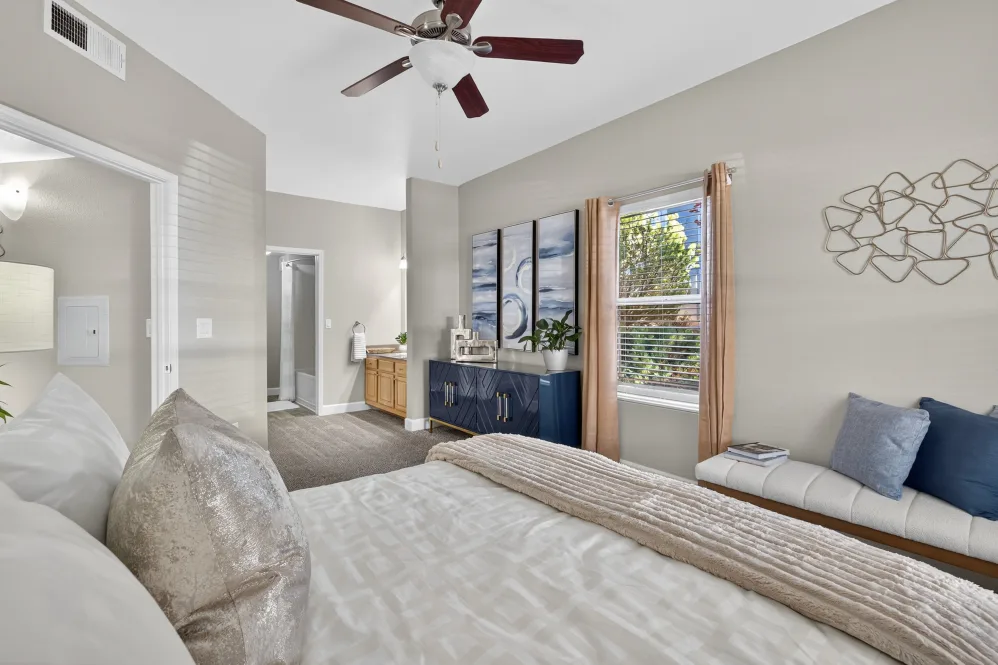Bedroom with decor