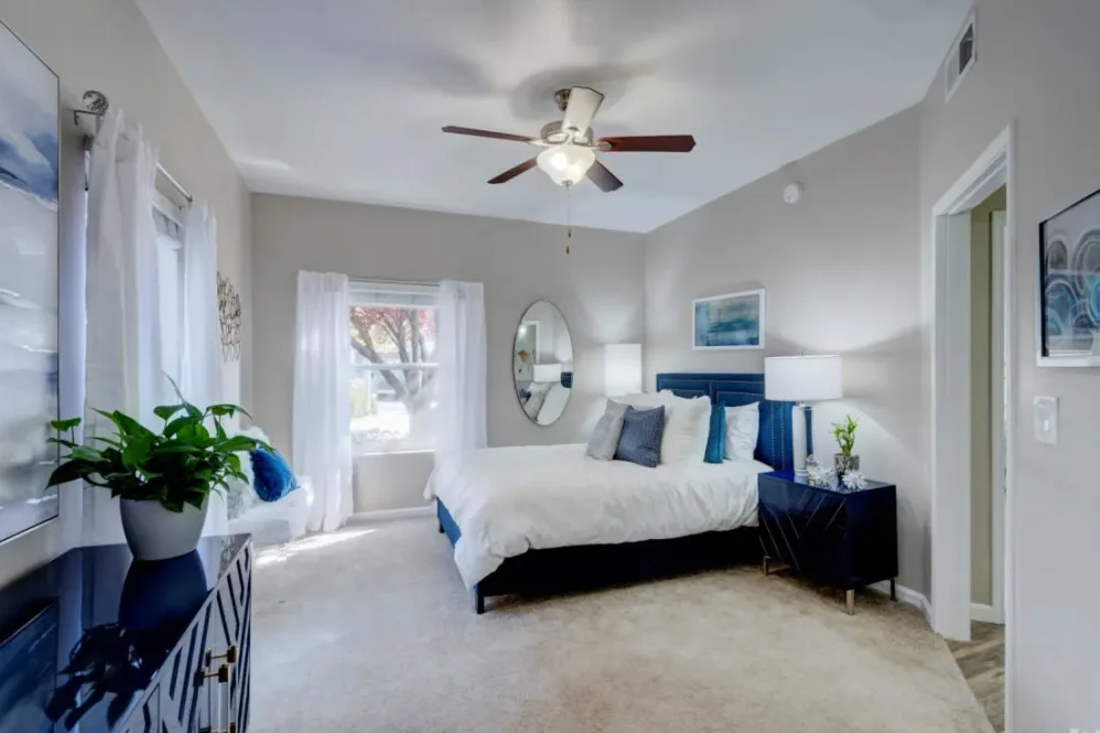 Bedroom with decor