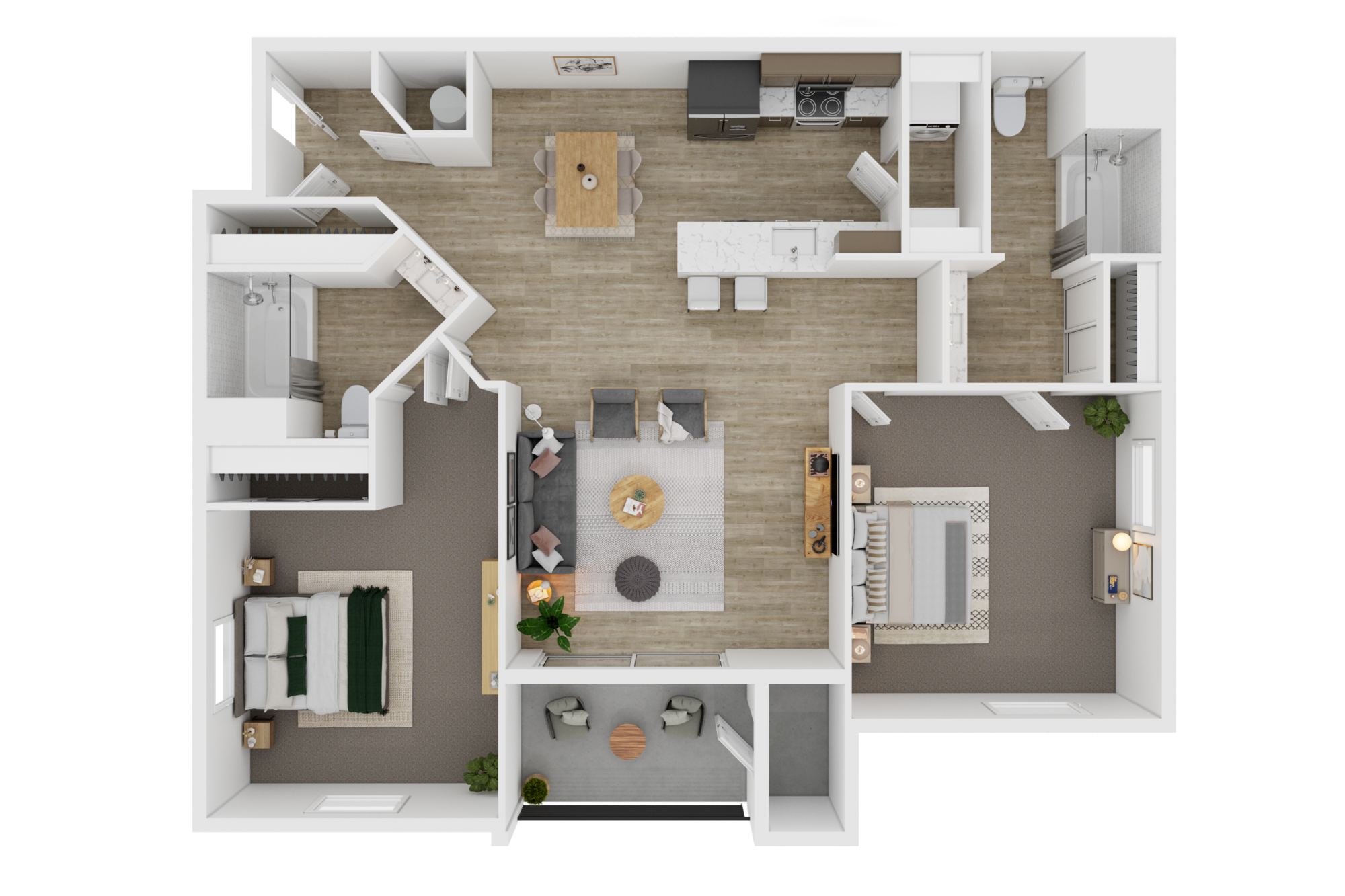 3 Bed / 2 Bath, 1320sf