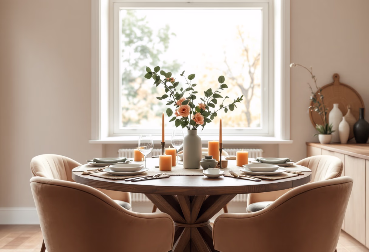 image of private dining room setup for a modern restaurant