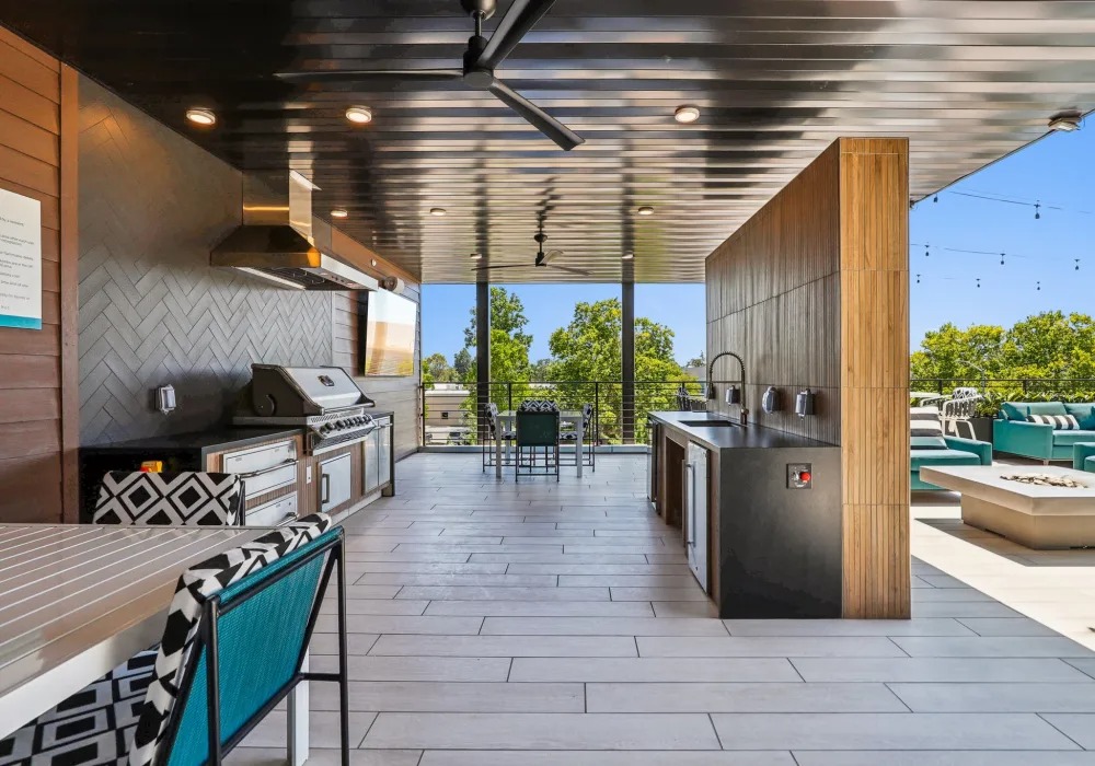 Outdoor BBQ area