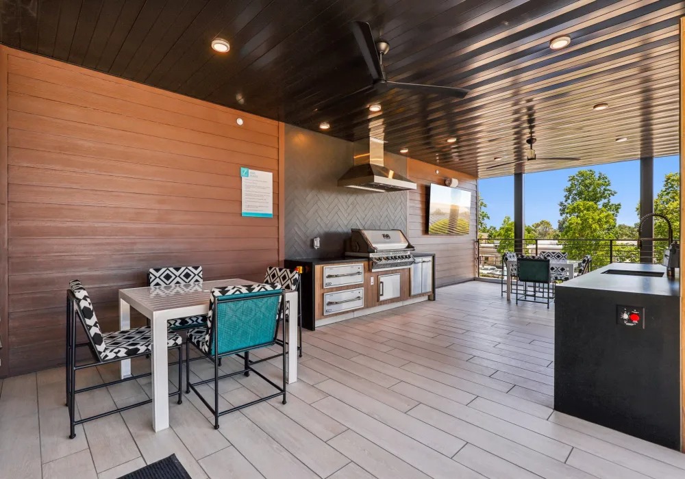 Outdoor BBQ area