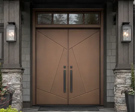 Double steel entry door replacement on a home in Cloverdale, Surrey.