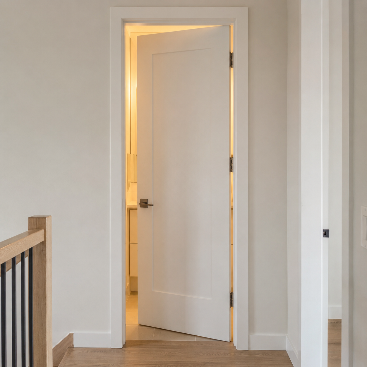 Interior door installation detail shown for Porten service card.