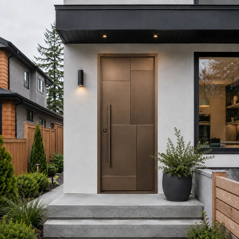 Single steel entry door catalogue configuration.