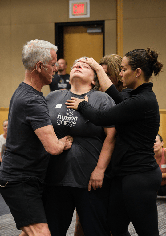 Group performing fascial maneuvers
