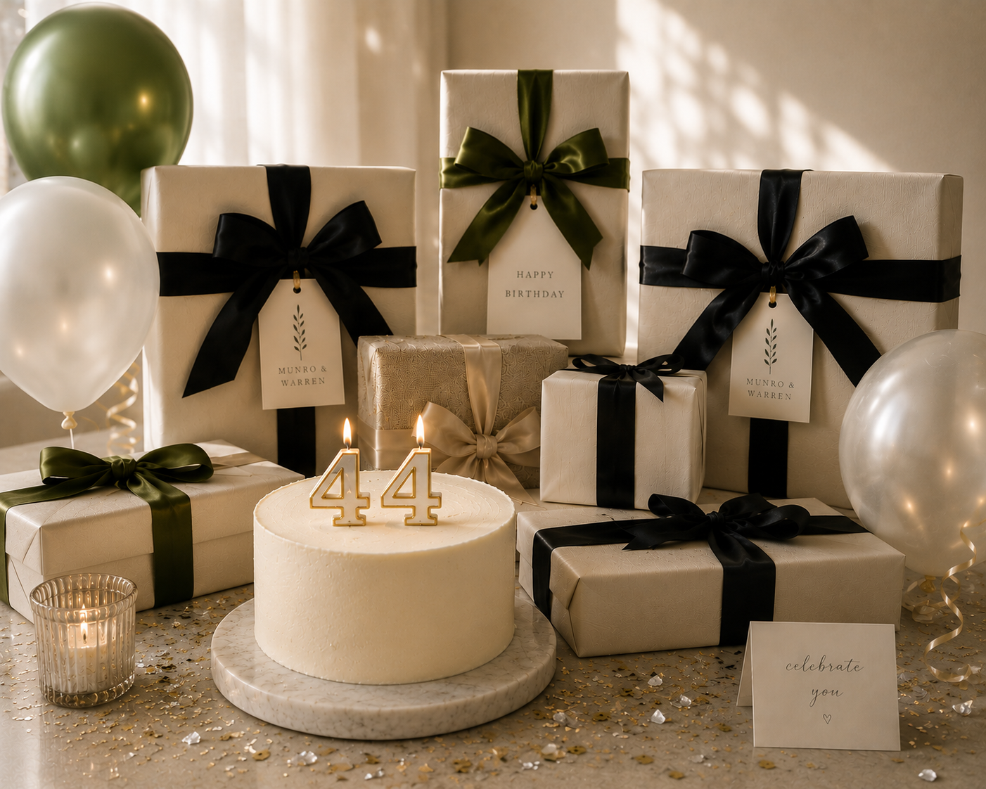 Thoughtfully curated luxury birthday gift collection.