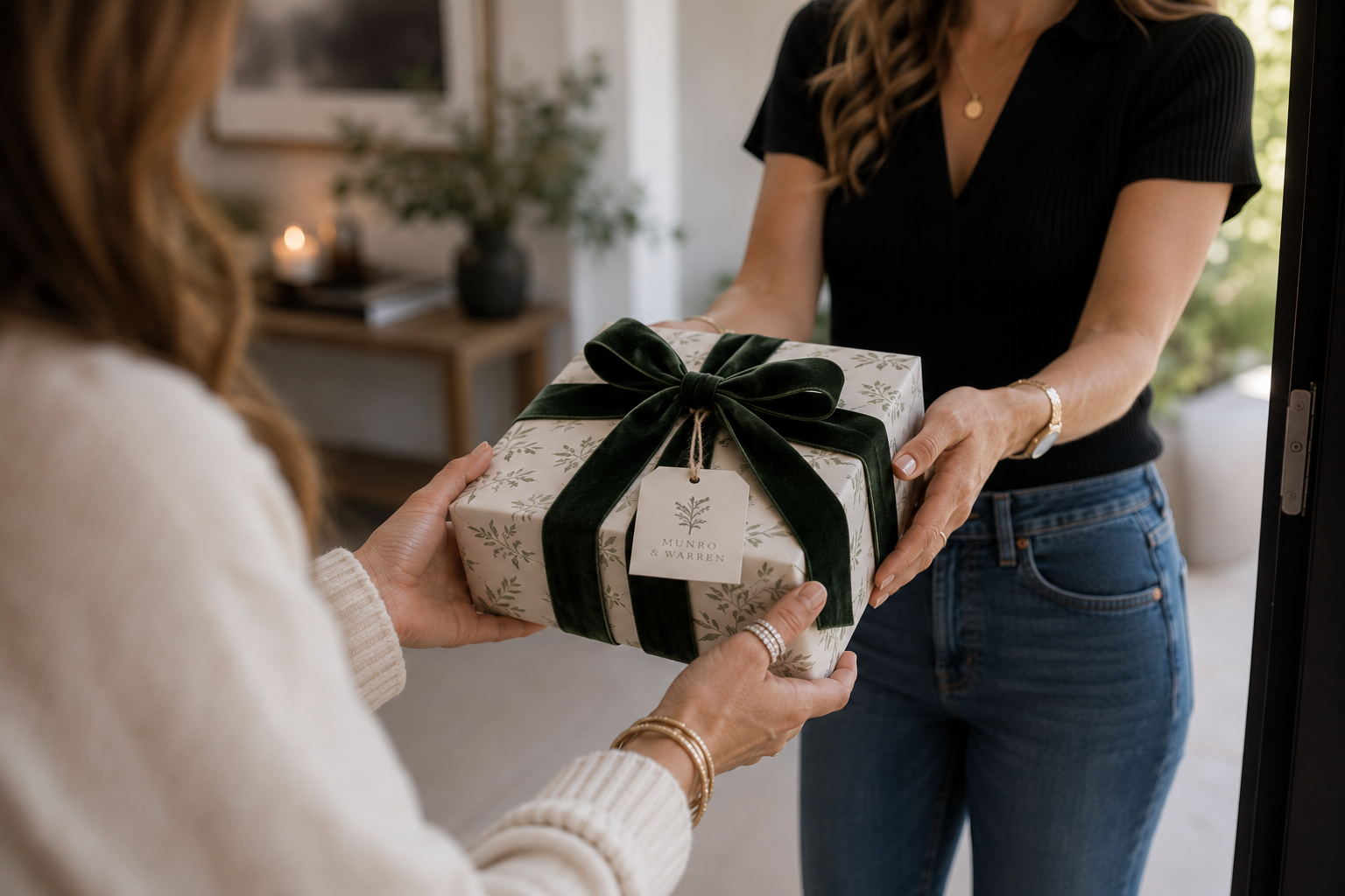 Artful gift giving through a beautifully wrapped gift.