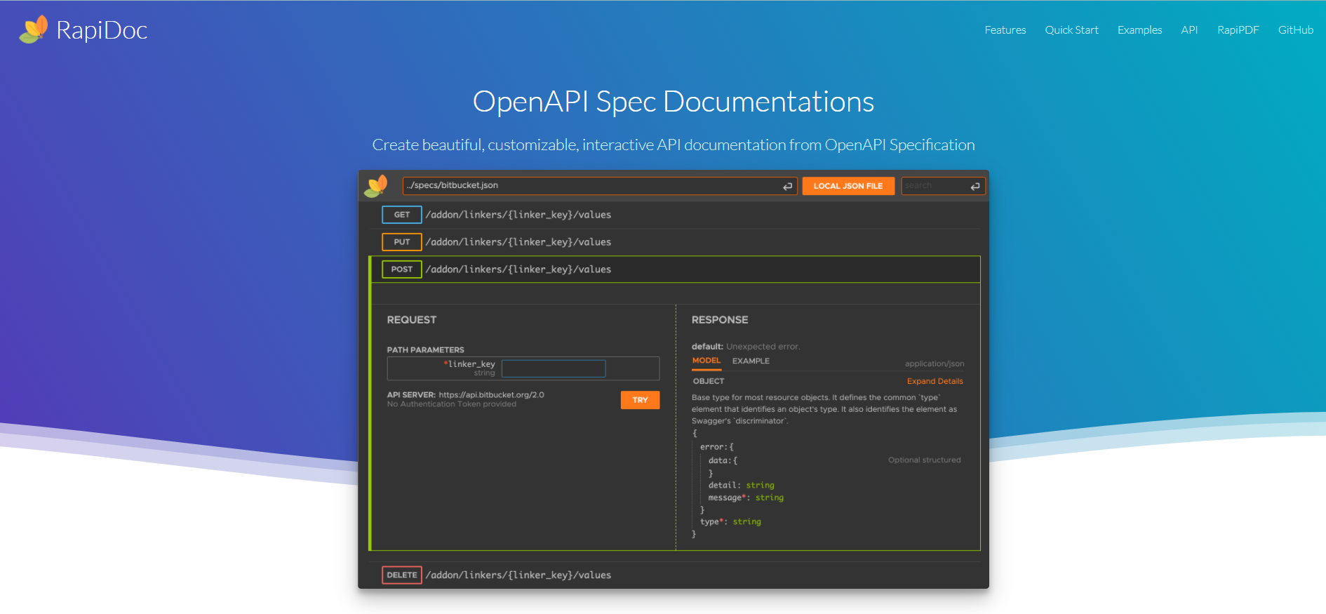 RapidDoc - OpenAPI Spec Documentations