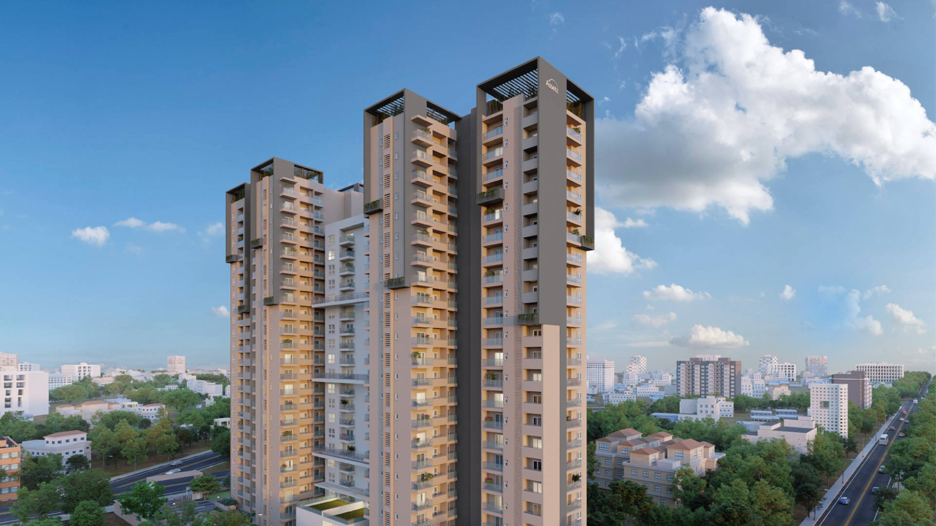 Assetz Mizumi Reserve, architectural rendering beside the lake