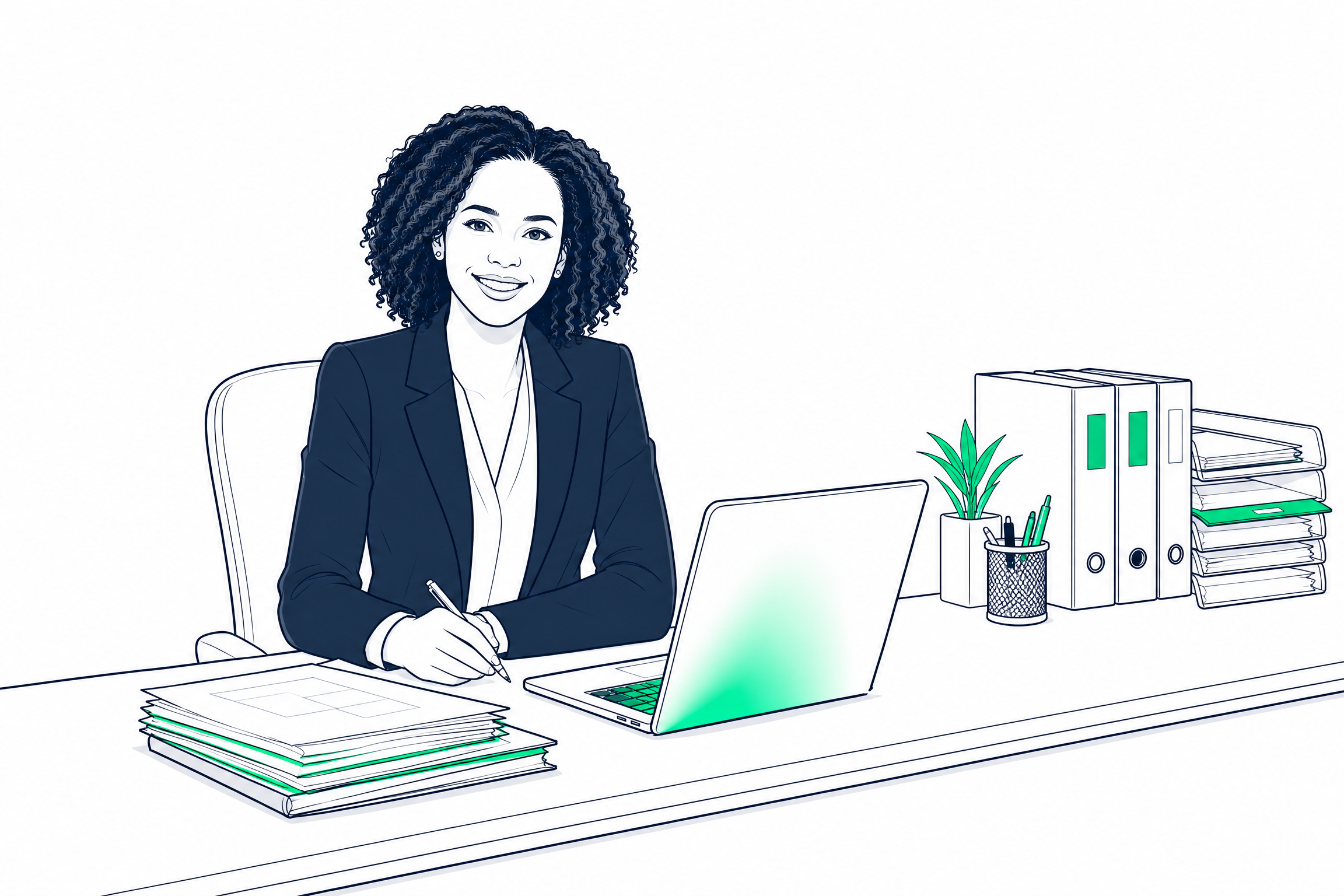 Agent reviewing a transaction file