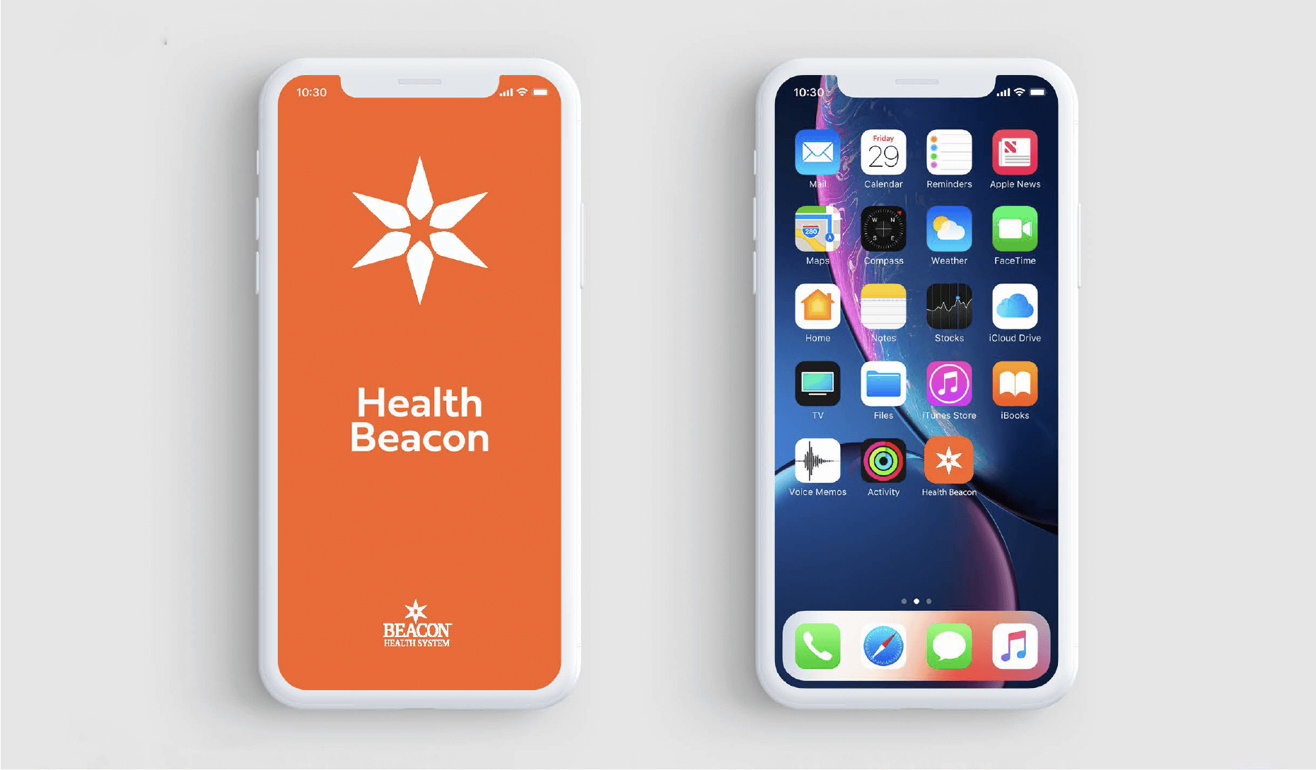 Beacon App opened on mobile