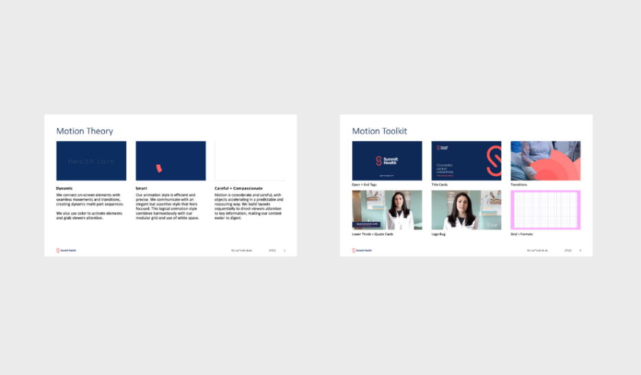 Summit Health stationery