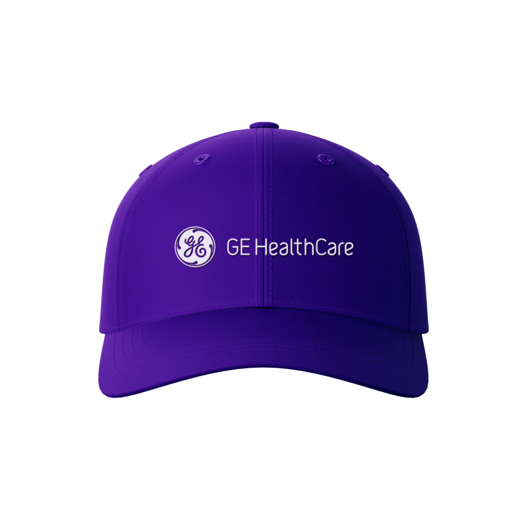 Purple GE HealthCare baseball cap