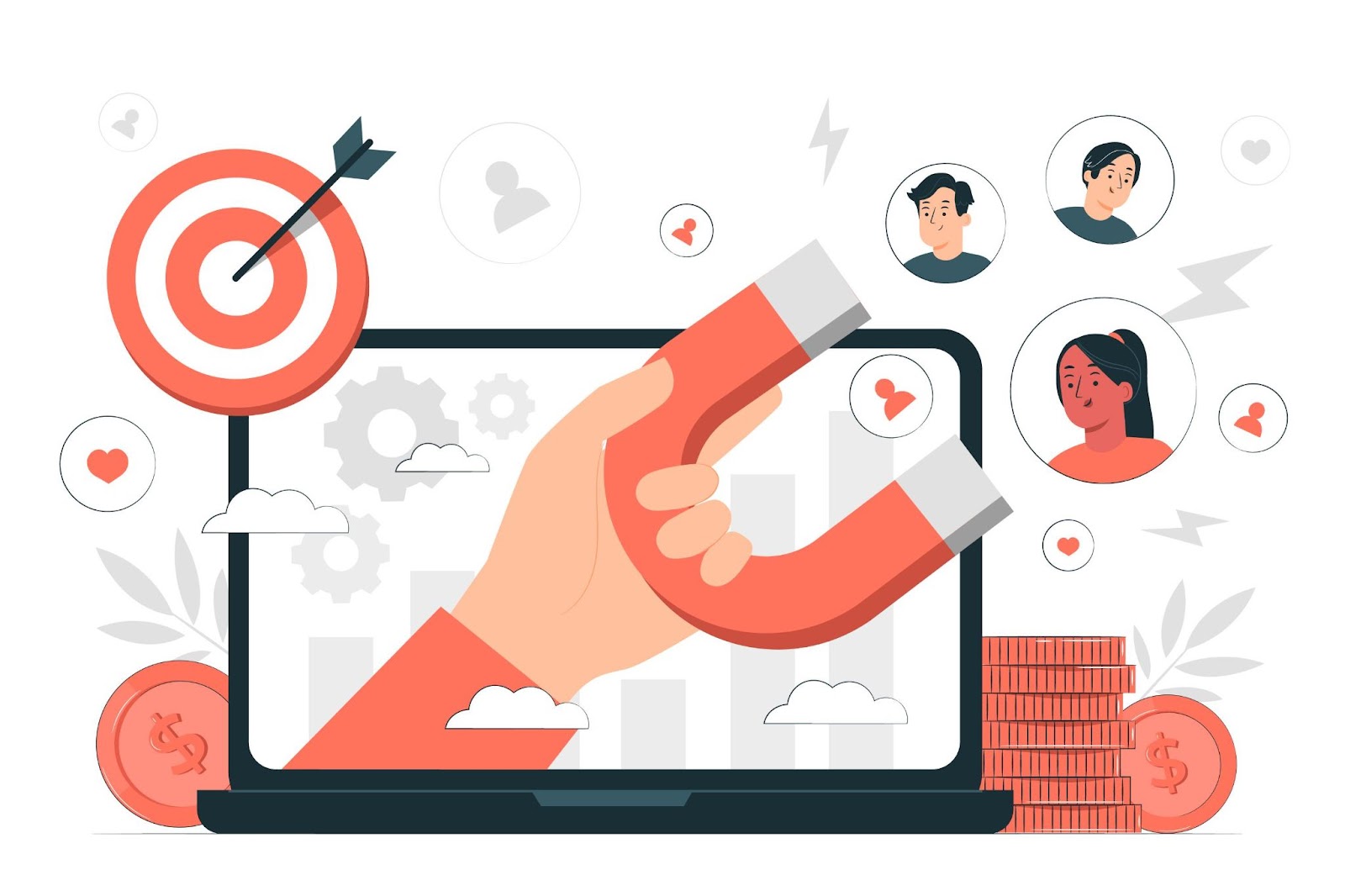 Illustration of lead marketing