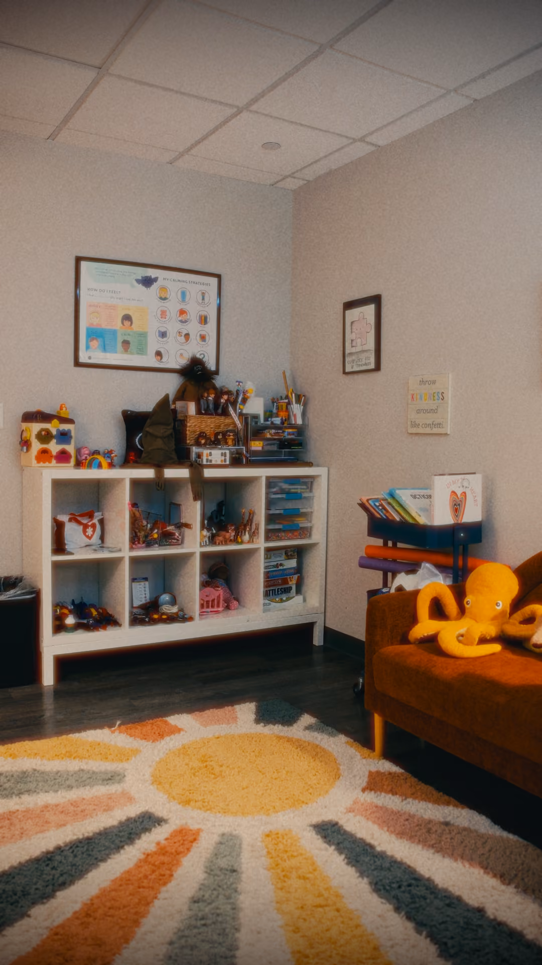 Play therapy office at connect to thrive in Plano TX