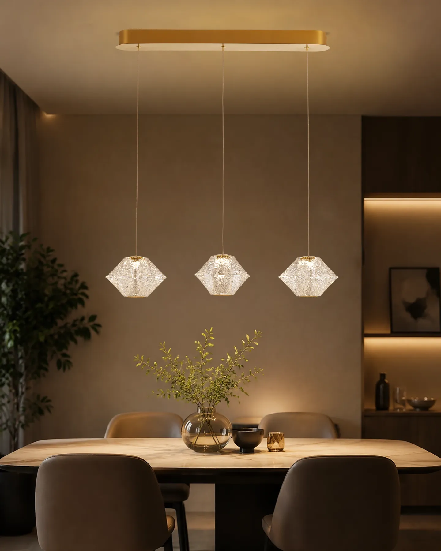 Illuminati Signature Collection pendant lighting in a contemporary interior