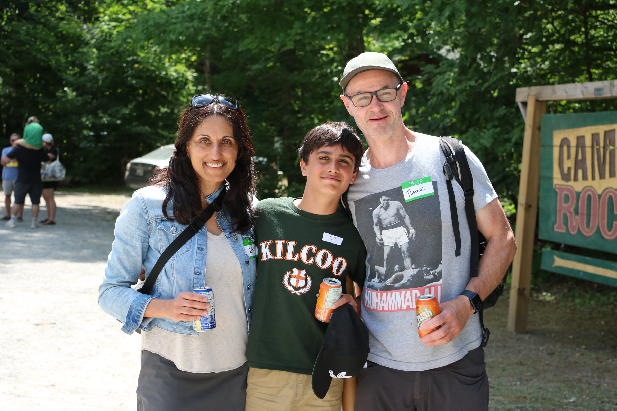 A Kilcoo family together by the Camp Rock sign