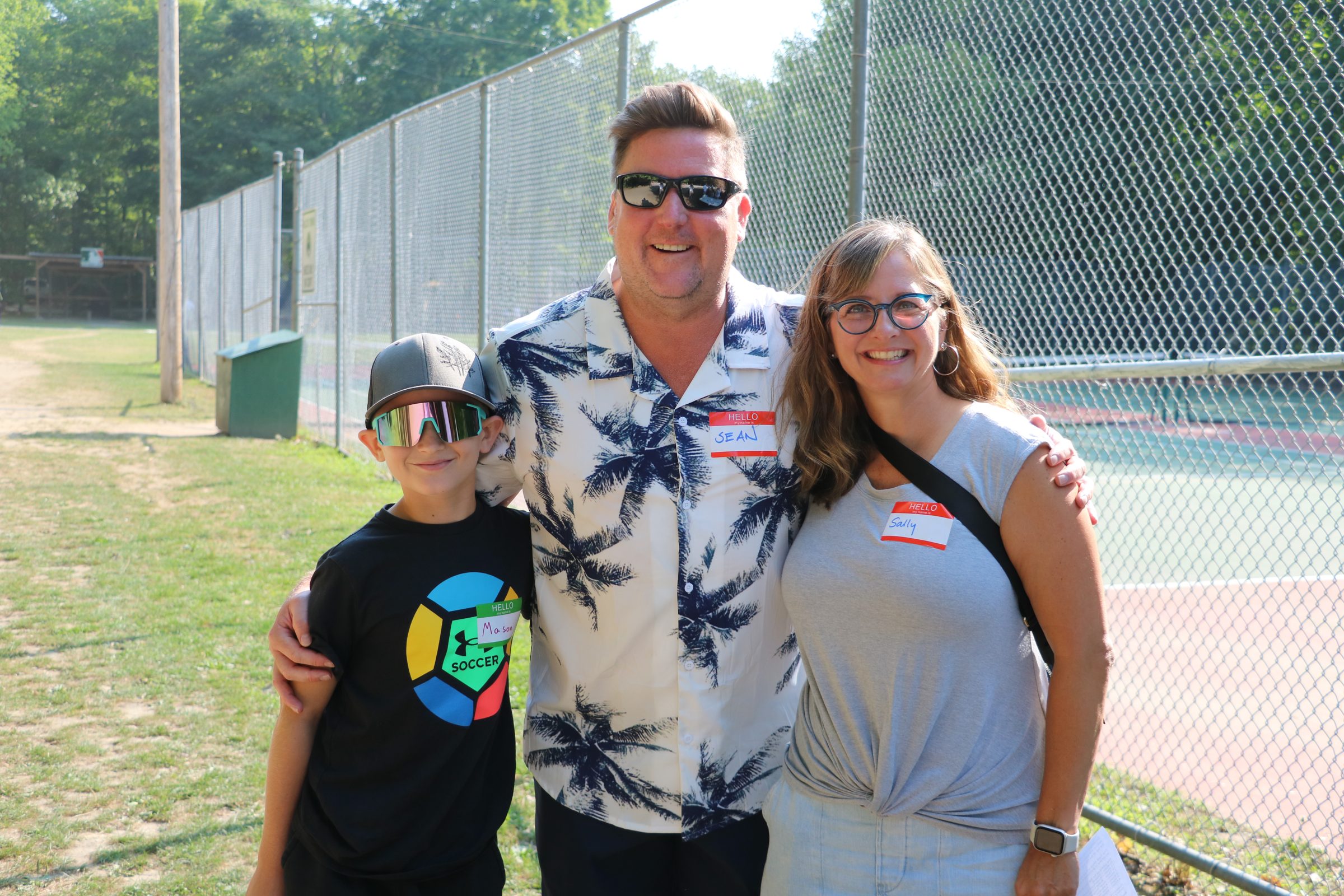 Kilcoo parents with their camper on Visitor's Day