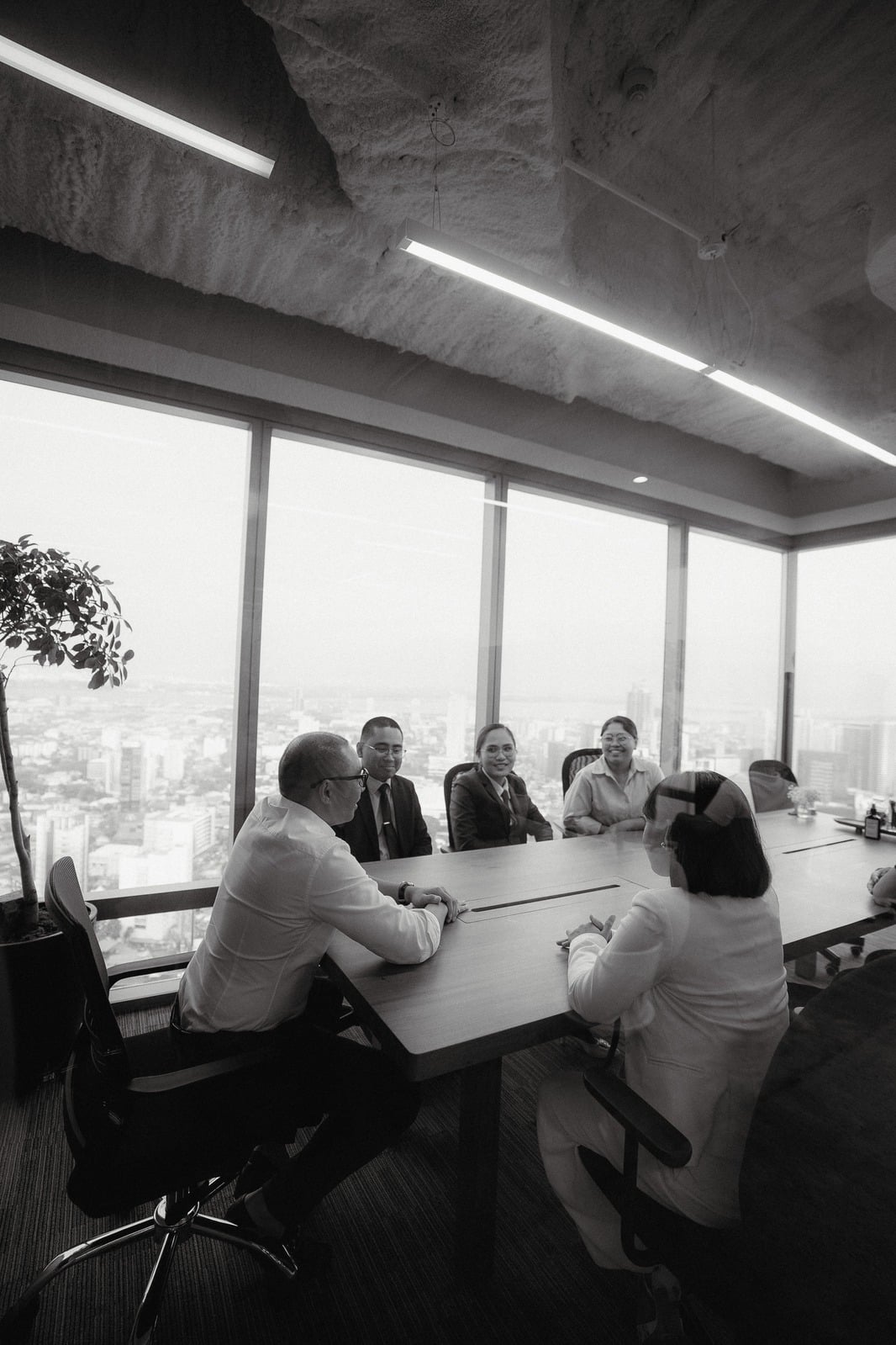 Team meeting in conference room