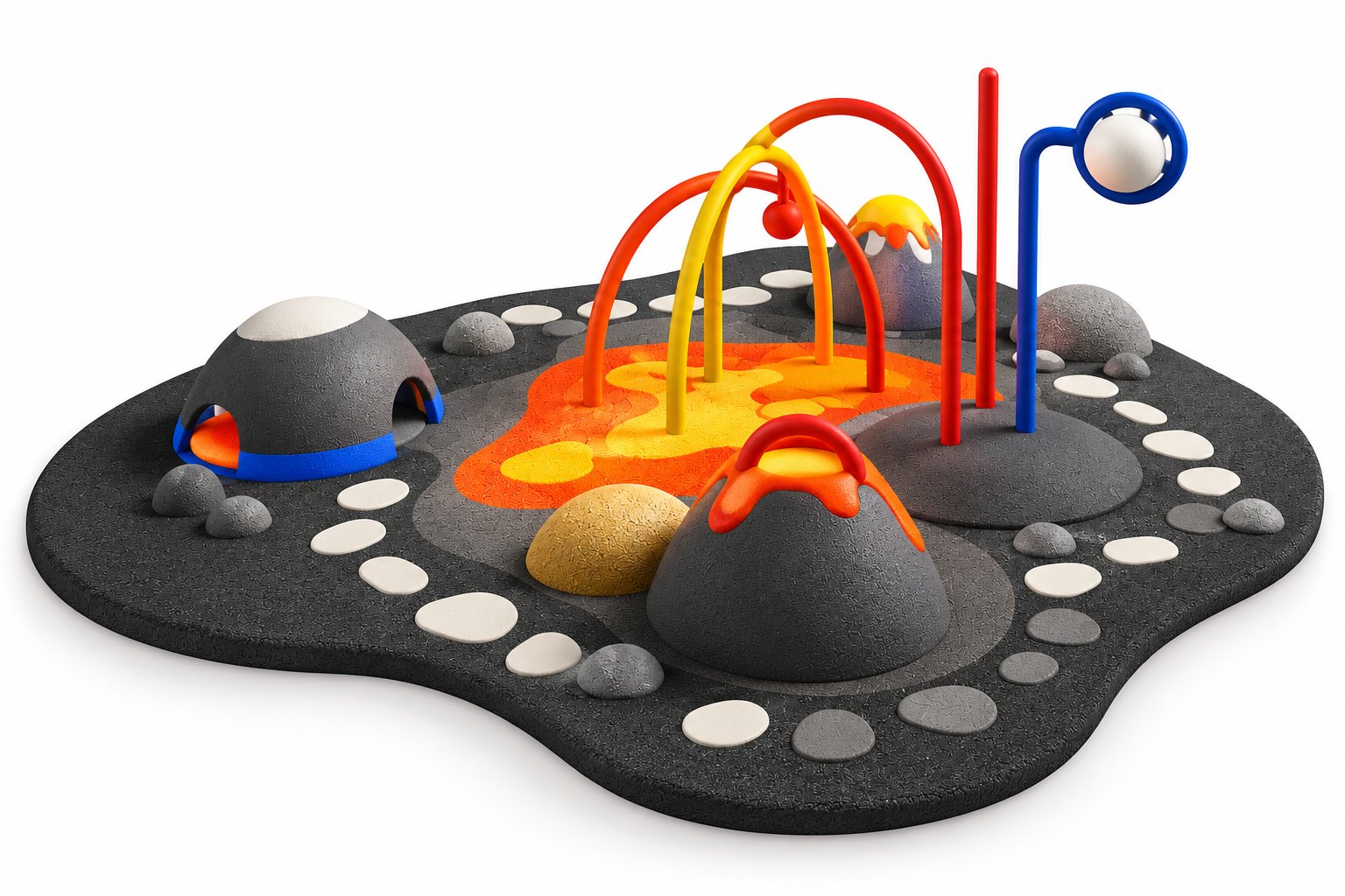 Pop-Up Play volcano themed play world