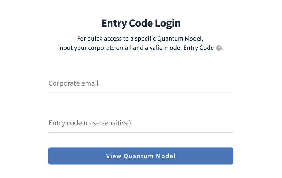 Entry code login share flow