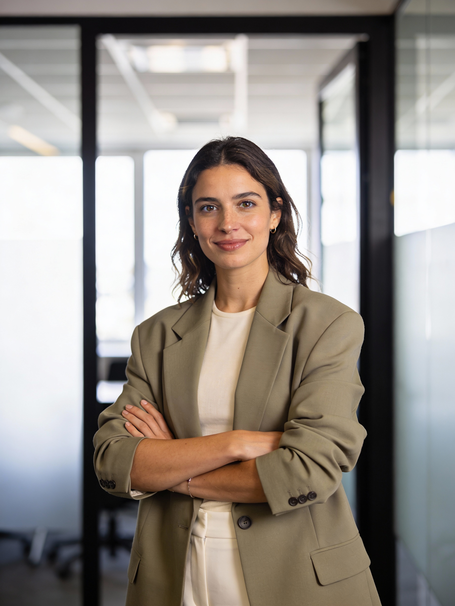 Confident professional in a business setting