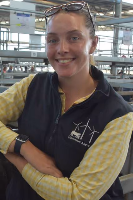 Chloe, Trainee Veterinary Nurse at Western Victoria Vets, smiling at the saleyards