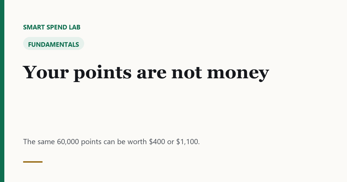 Your points are not money