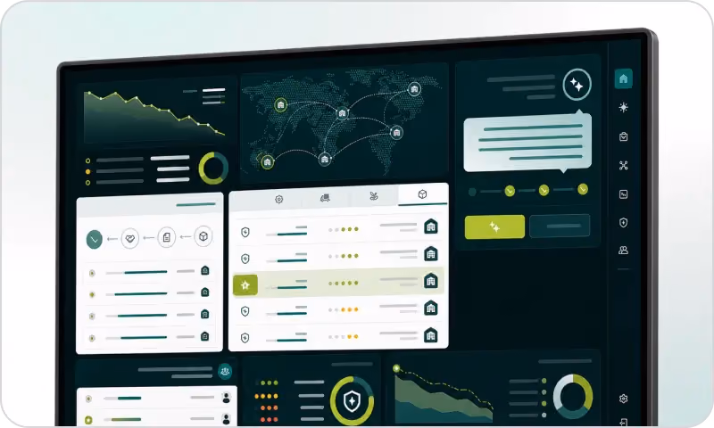 Supply chain control tower and procurement dashboard