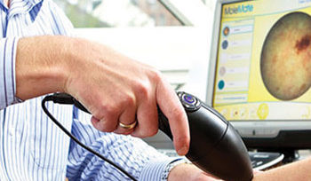 Advanced skin cancer screening technology used to examine moles and spots