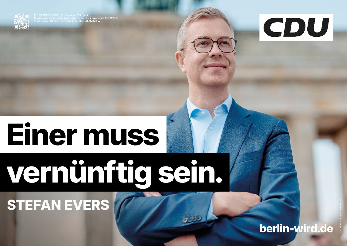CDU Wahlplakat Stefan Evers