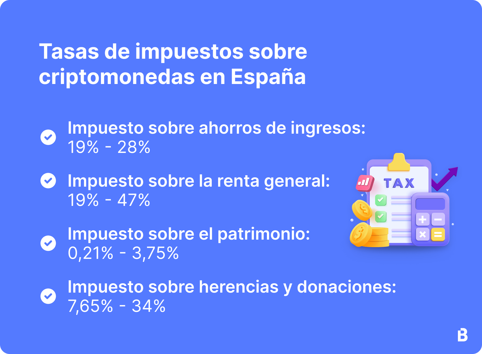 Tasas de impuestos sobre criptomonedas en España