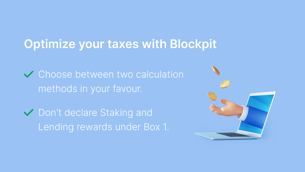 Crypto tax optimization with Blockpit