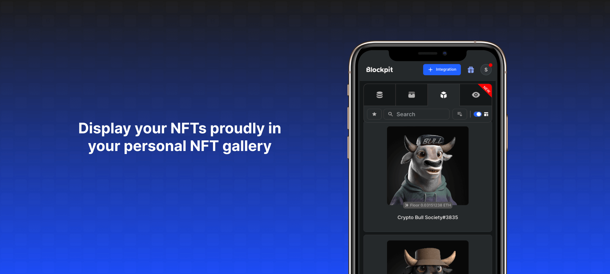 Blockpit Mobile App NFT Gallery