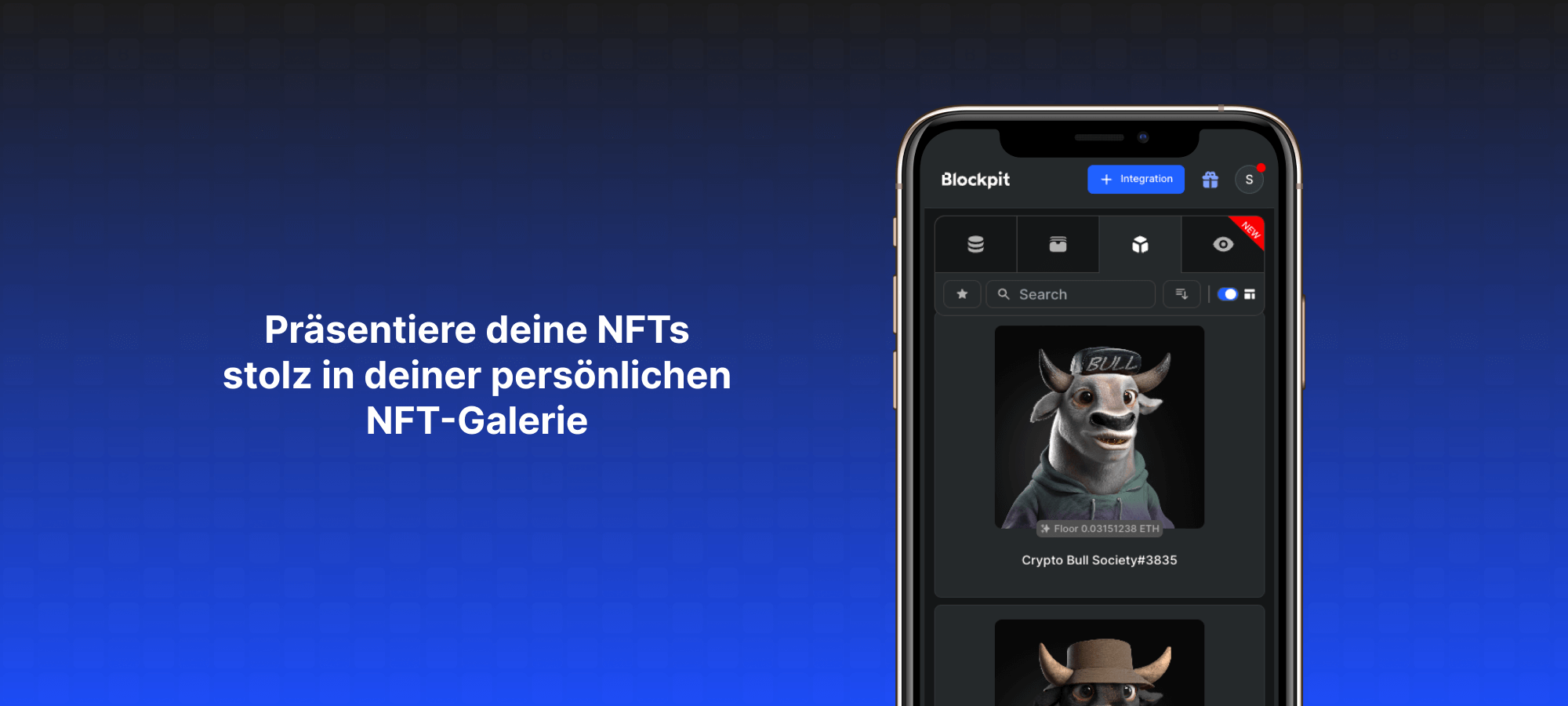 Blockpit Mobile App NFT-Galerie