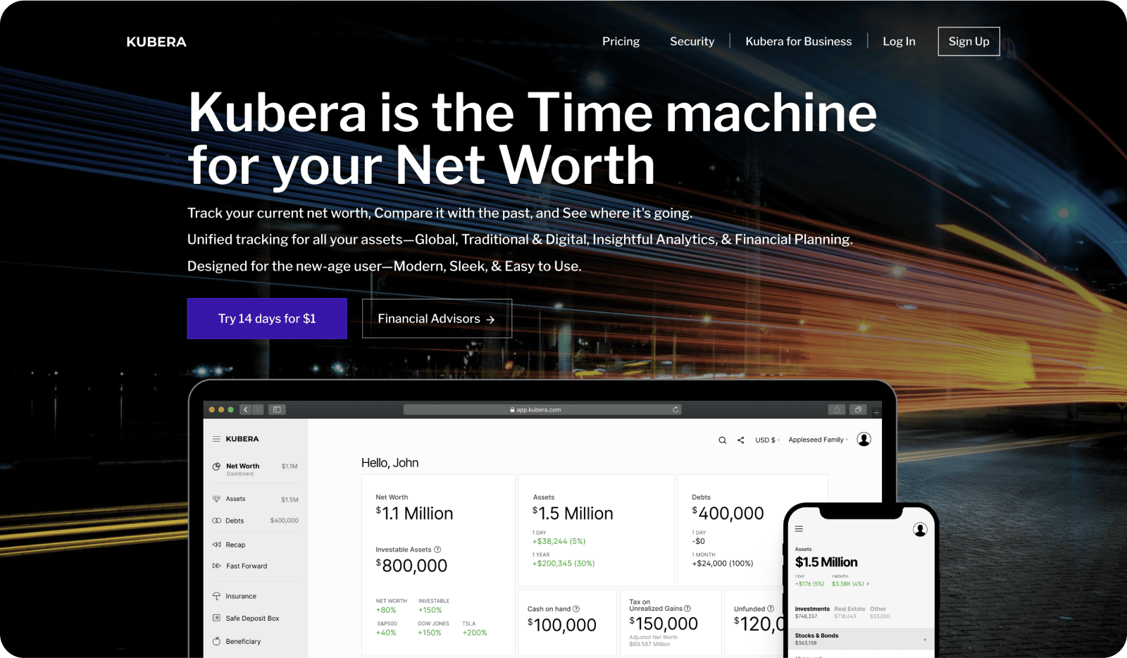 Kubera Krypto Portfoliotracker