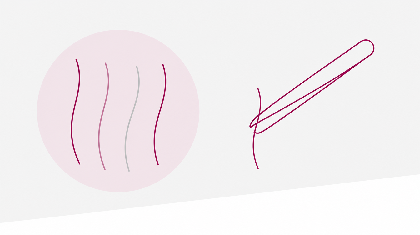 Illustration zum Beitrag: graue Haare auszupfen