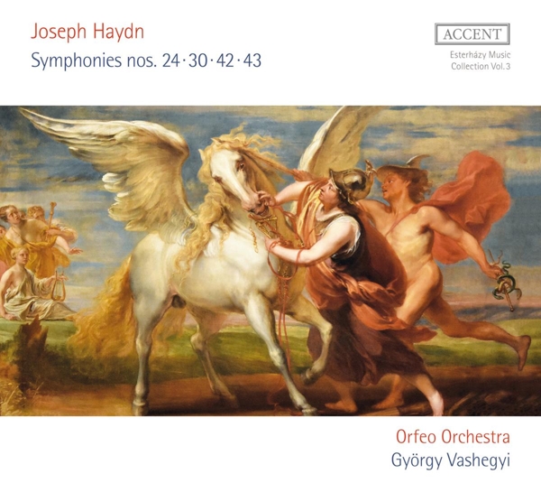 Album cover: Joseph Haydn – Symphonies Nos. 24, 30, 42 and 43, conducted by György Vashegyi